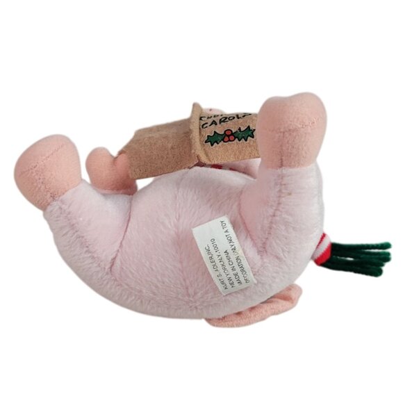 Kurt S Adler Pig Plush Christmas Ornament Holiday Christmas Carol Scarf No Sound - Picture 8 of 10